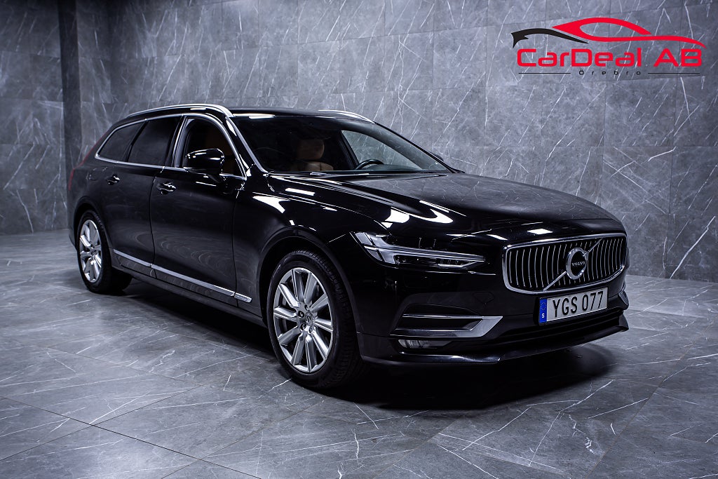 Volvo V90 D4 Inscription Värmare HUD Skinn Kamera BLIS Drag VOC
