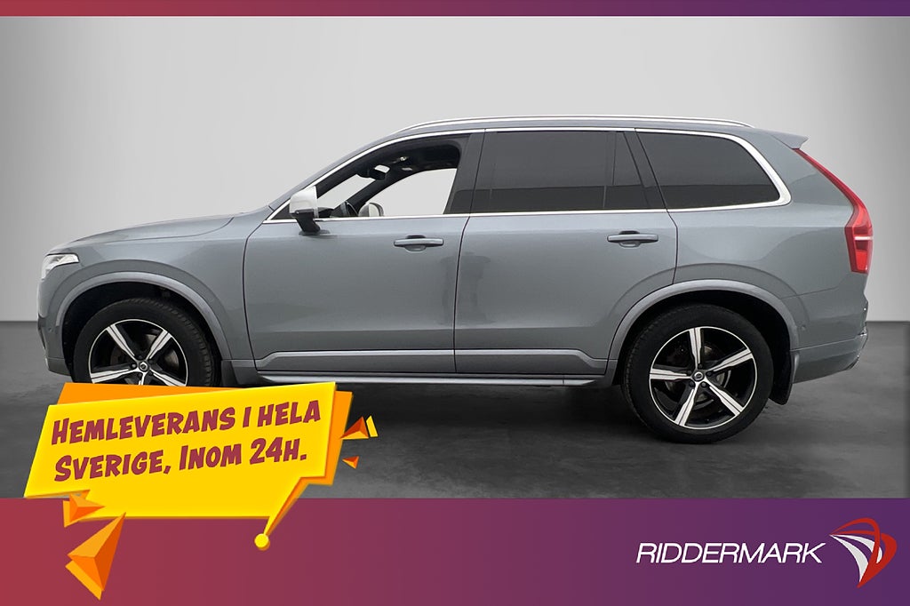 Volvo XC90 D5 AWD R-Design Pano 360° HuD Värmare 4-Zon Drag