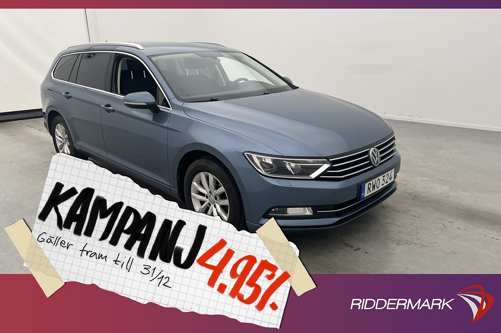 Volkswagen Passat 2.0 TDI 150hk P-Värm Kamera Dr 4,95% Ränta