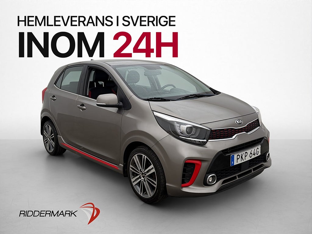 Kia Picanto 1.0 T-GDI GT-Line Kamera CarPlay Rattvärme Skinn
