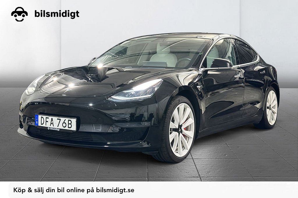 Tesla Model 3 Performance AWD Autopilot Pano Helläder 510hk