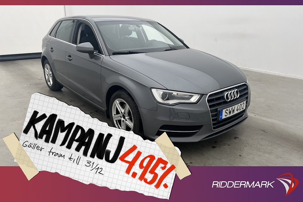 Audi A3 Sportback TDI 150hk Attraction Sensor 4,95% Ränta