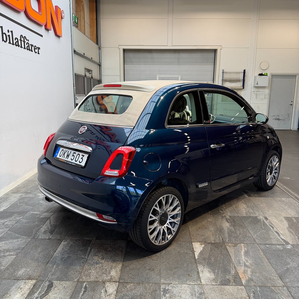 Fiat 500C 1.2 8V Lounge Navi Läder PDC Bak