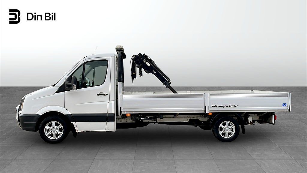 Volkswagen Crafter Enkelhytt lång hjulbas Kranbil 163 TDI Drag HIAB