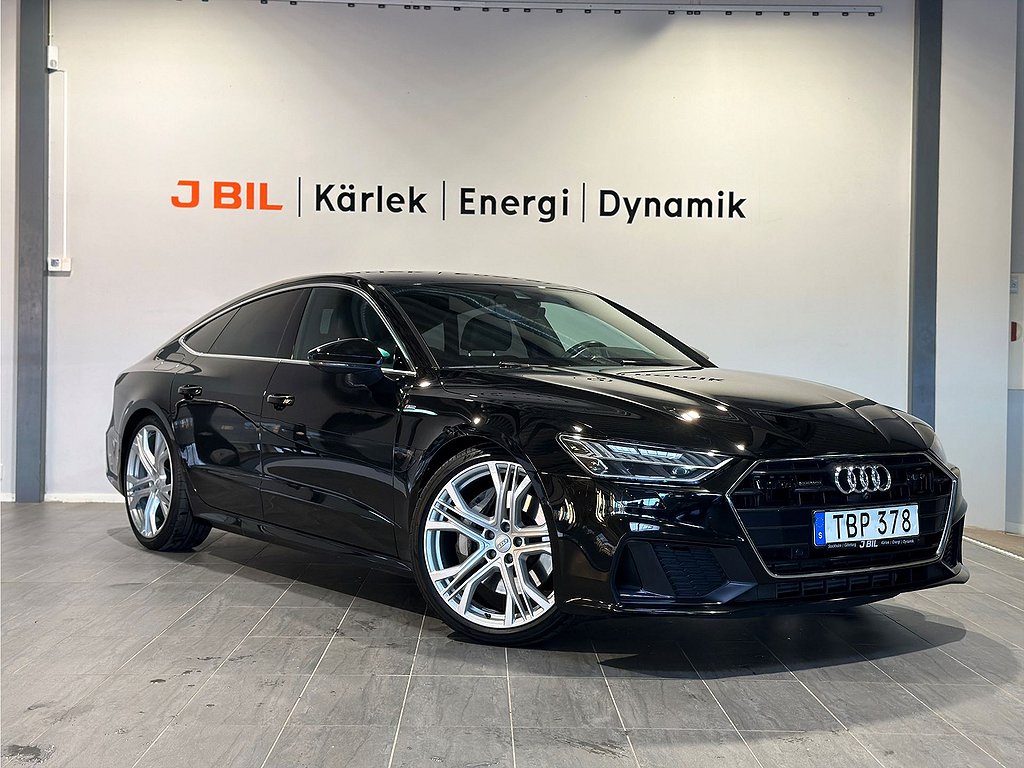 Audi A7 Sportback 55 TFSI quattro S Line, 360°, 21", Matrix 340hk