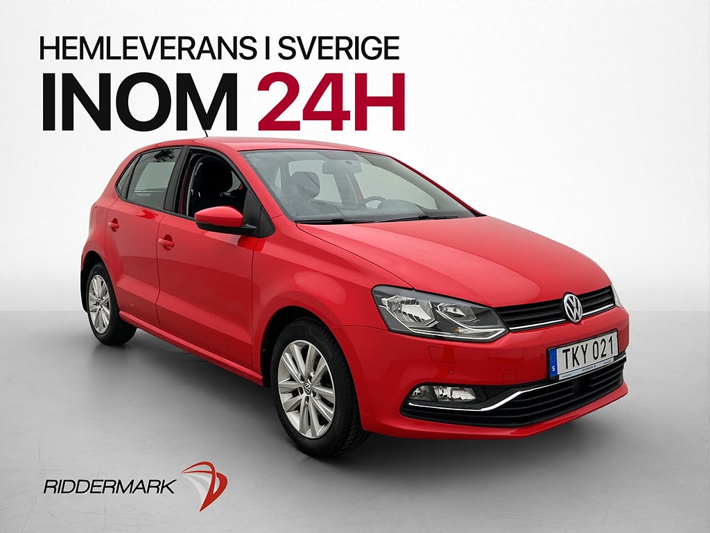 Volkswagen Polo TSI 90hk P-Sensorer Bluetooth Farthållare