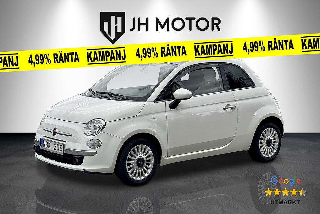Fiat 500 1.2 8V 69hk Lounge MoK/SoV/Taklucka