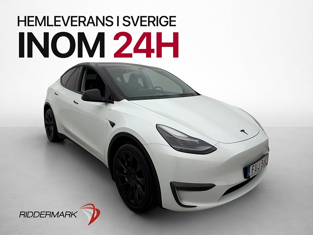 Tesla Model Y Long Range AWD Dragkrok Värmare Autopilot Navi