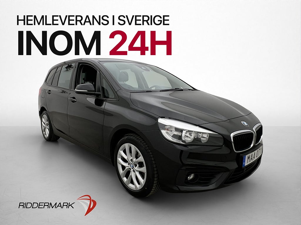 BMW 220 d Gran Tourer 190hk Advantage 7-Sits Skinn Dragkrok