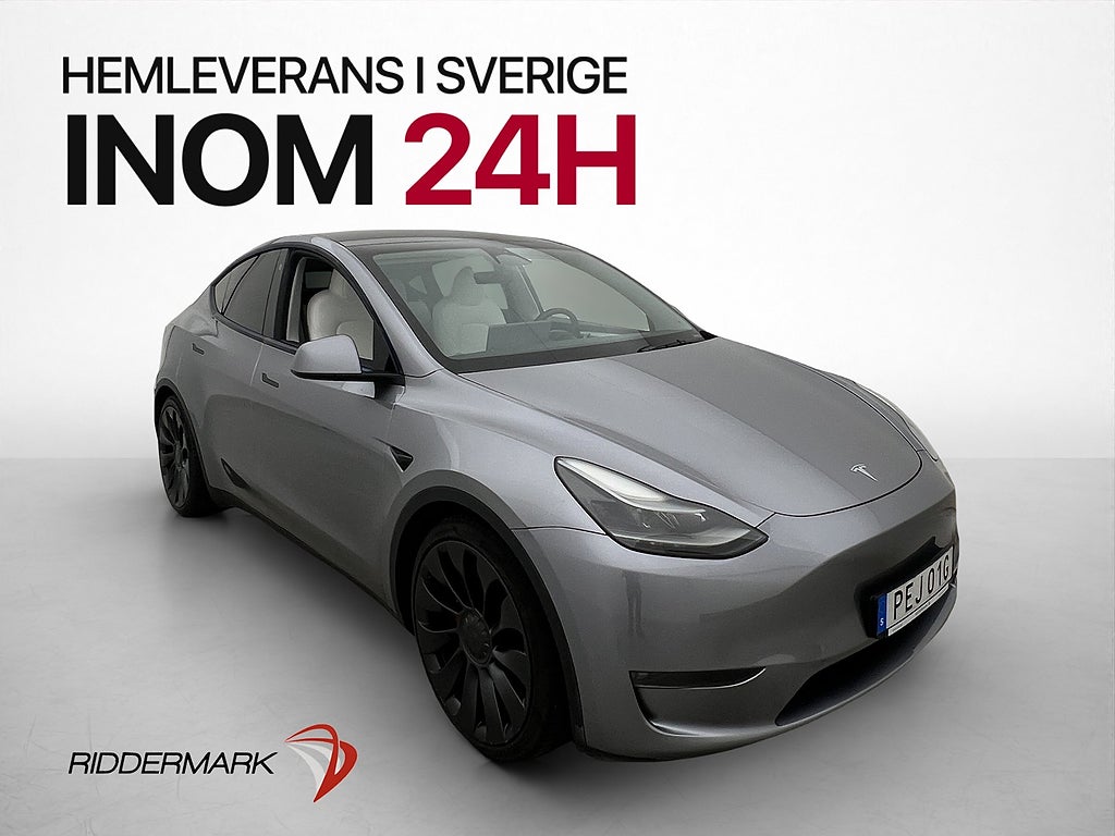Tesla Model Y Performance AWD AP Ljus-Interiör Drag MOMS