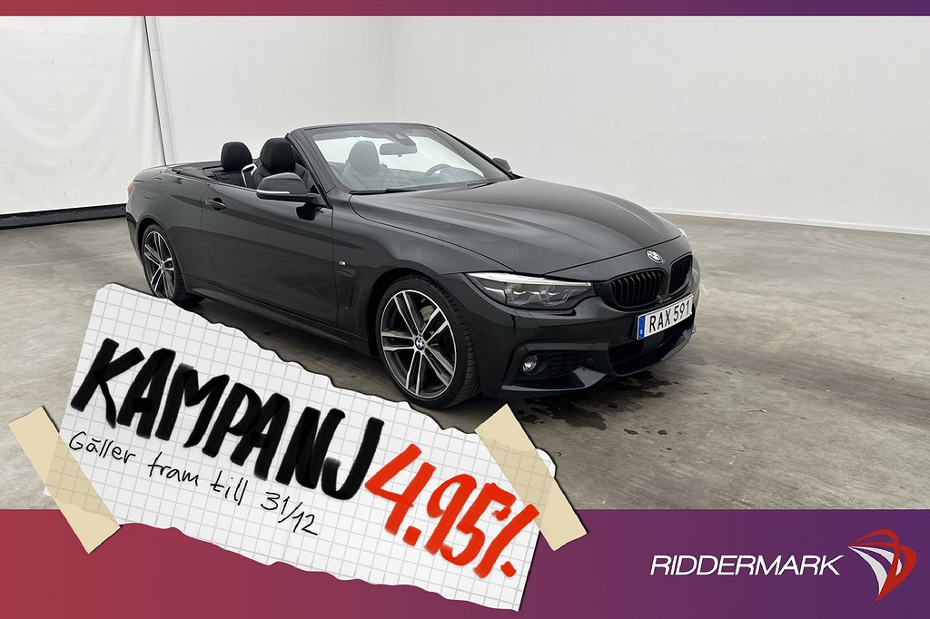 BMW 430 i Convertible 252hk M Sport HiFi HUD 4,95% Ränta