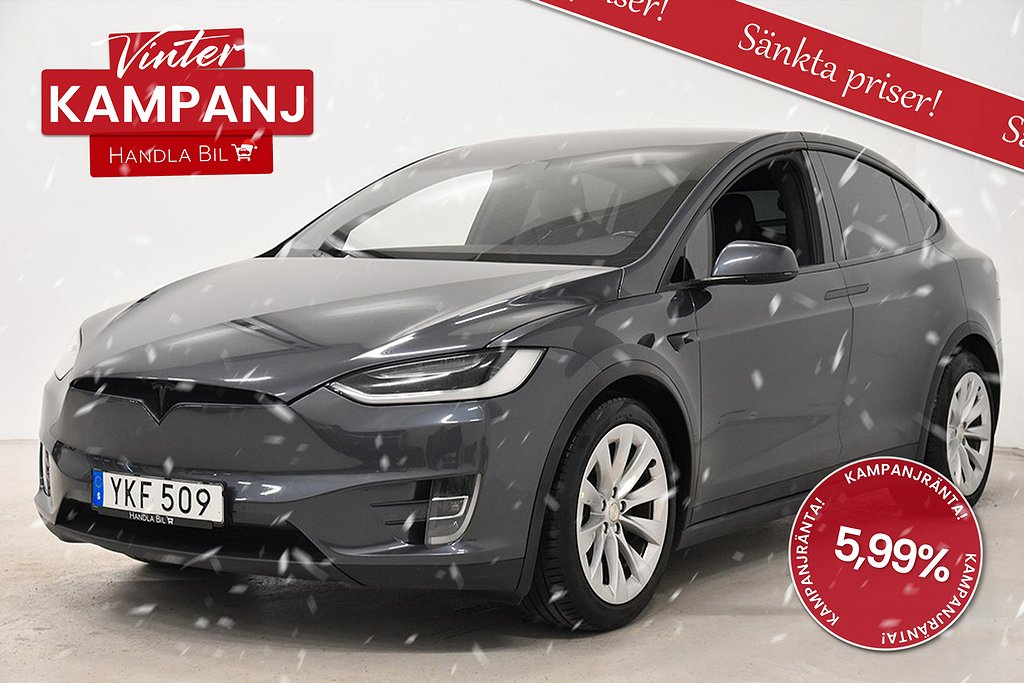 Tesla Model X 100D AWD KAMPANJ Autopilot 5-sits Köldpaket 423hk