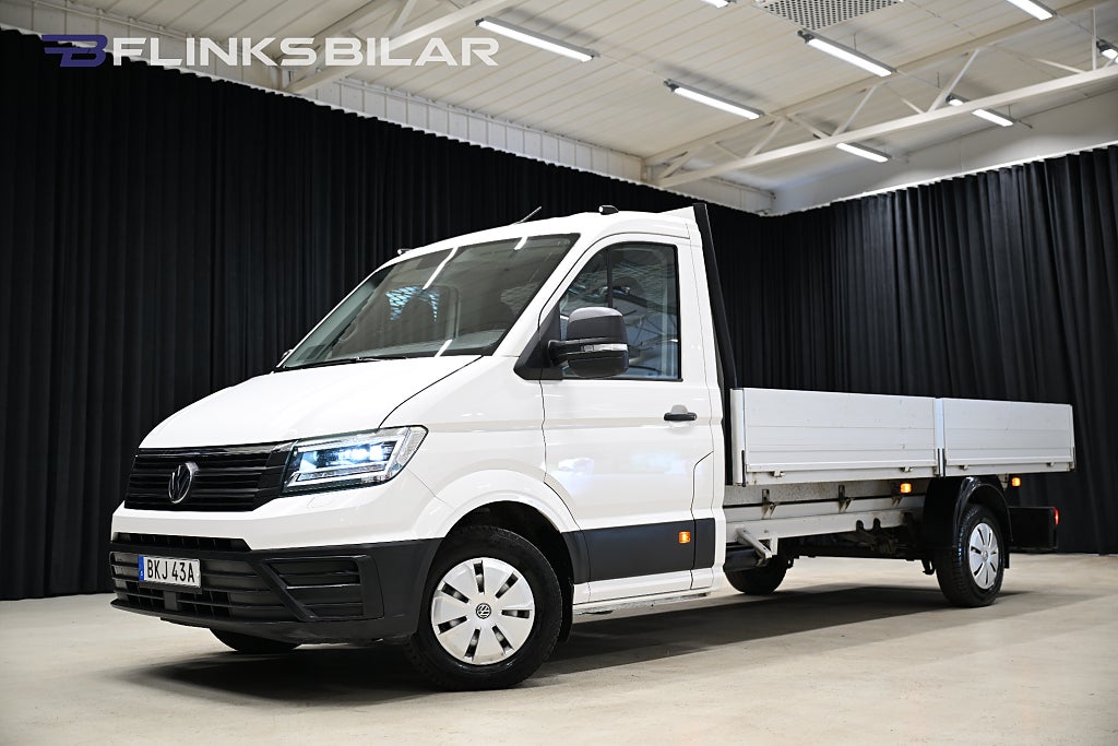Volkswagen crafter 177HK L4 Automat|Långflak|LED|Värmare|EnÄgare|Leasbar