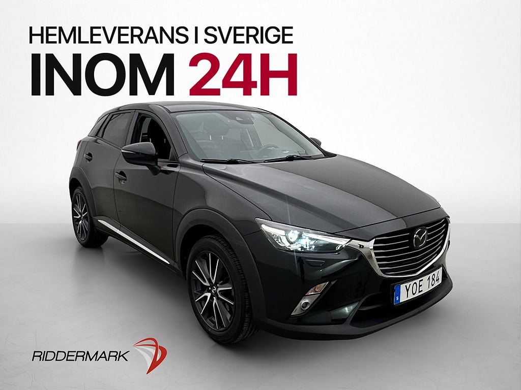 Mazda CX-3 2.0 SKYACTIV-G 120hk BOSE HuD Kamera  Navi R-Värm