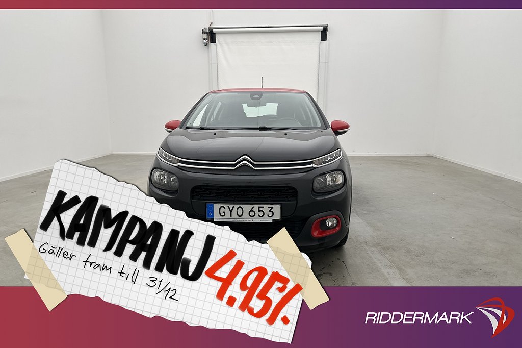 Citroën C3 1.2 VTi 83hk Feel Sensorer Farthålla 4,95% Ränta