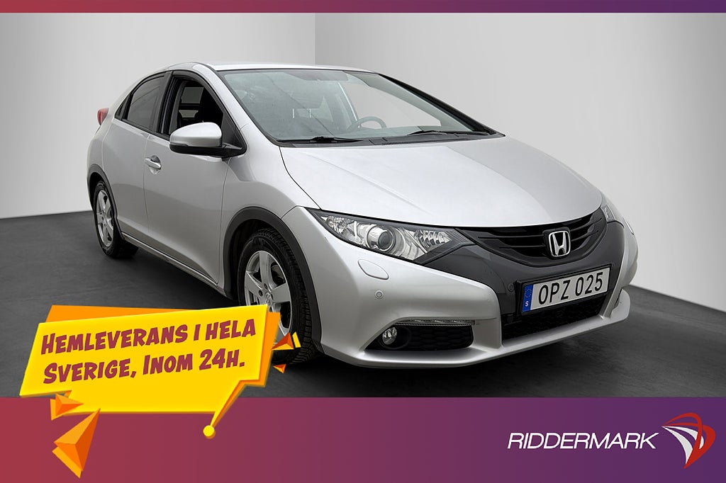 Honda Civic 1.8 i-VTEC 142hk Värmare Kamera P-Sensorer ACC
