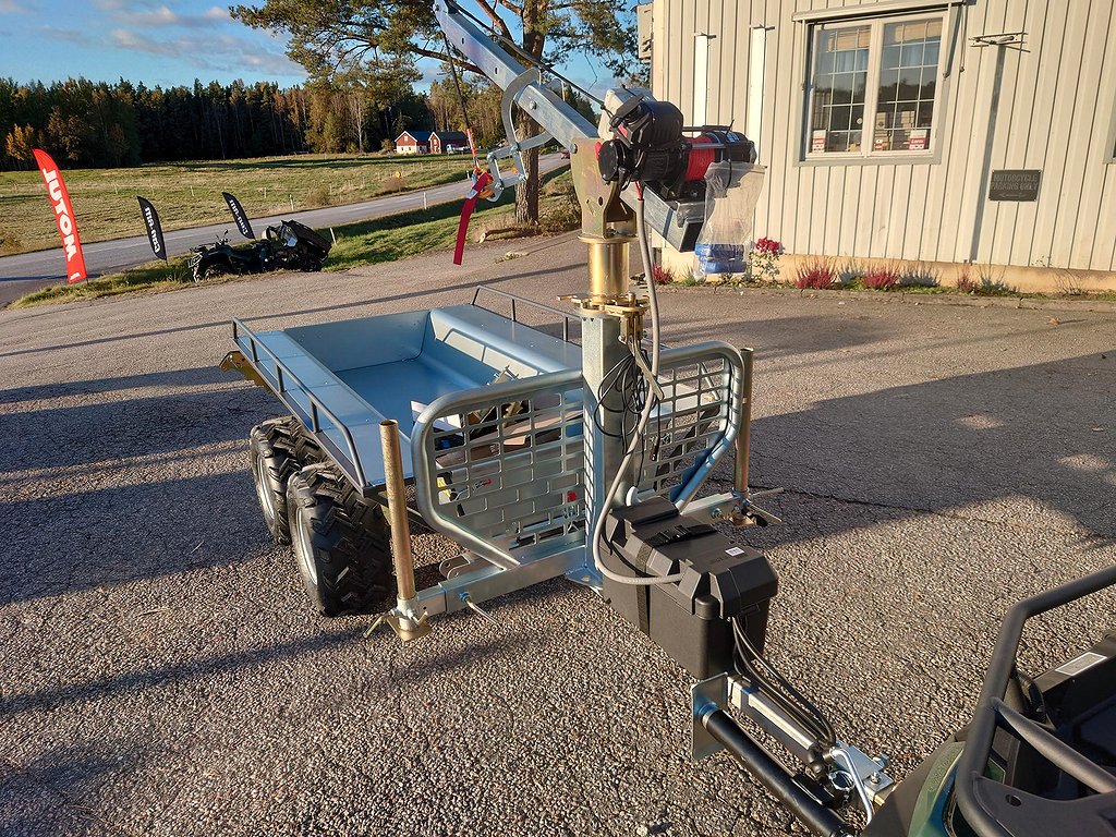 GAR Kombivagn PRO Tippvagn+Skogsvagn+insatsflak+timmerstolpar