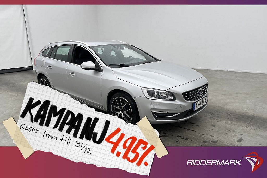 Volvo V60 D4 AWD Summum VOC Värmare Skinn Sensor 4,95% Ränta