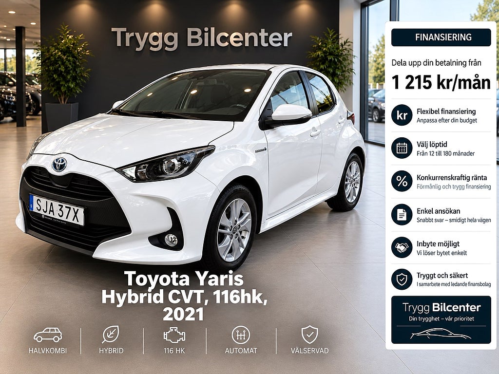 Toyota Yaris Hybrid CVT, 116hk