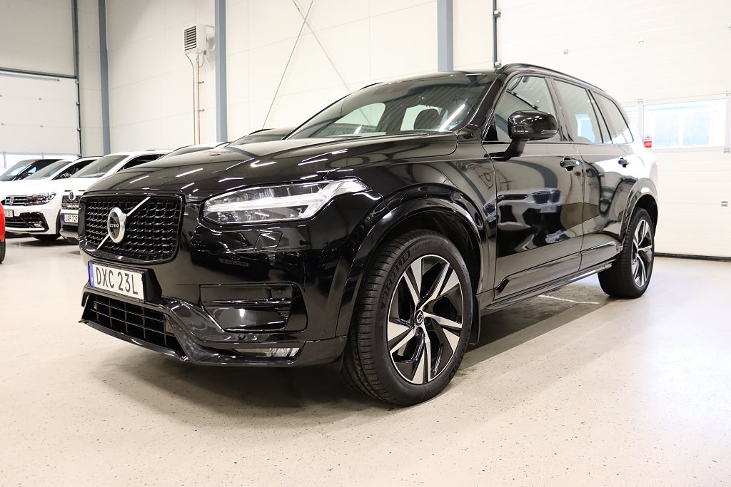 Volvo XC90 7-Sits B5 AWD R-Design 1-ägare Pano H/K 360°Läder 235hk