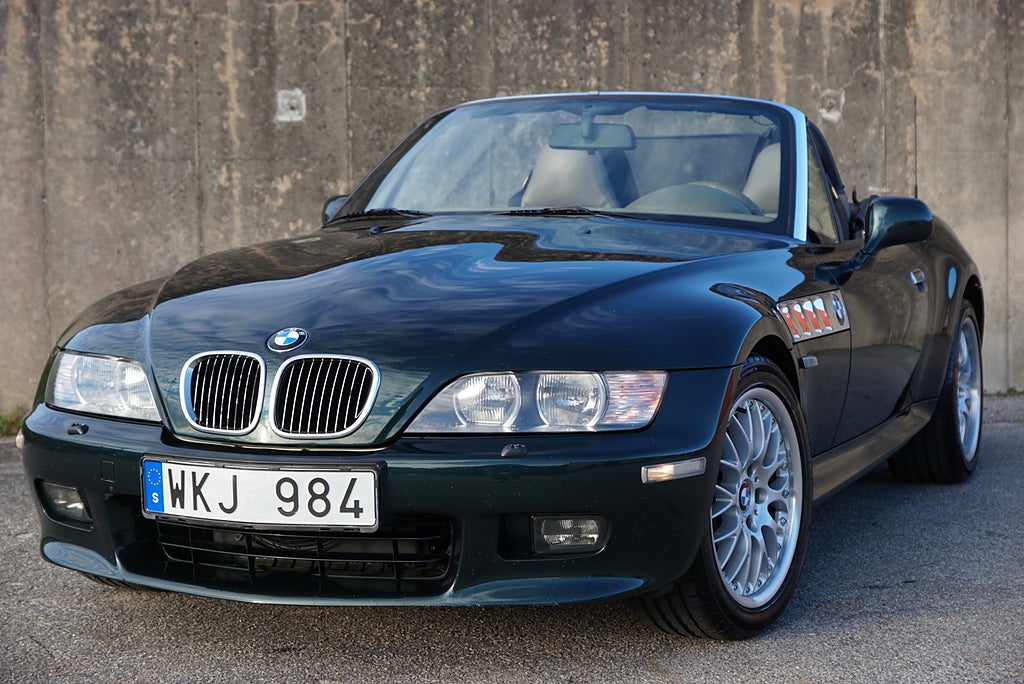 BMW Z3 2.8i Roadster 193hk Manuell Oxford Green BBS 17”
