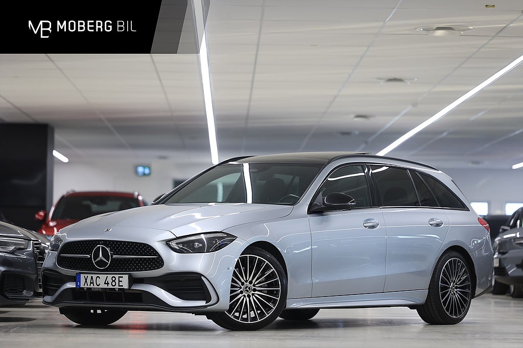 Mercedes-Benz C 220 T d 4M 200hk Helg på Moberg! AMG Night Pano Burmester