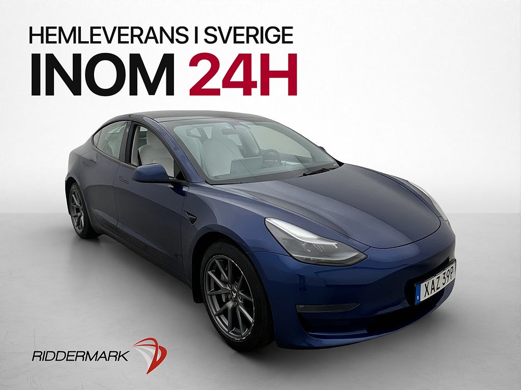 Tesla Model 3 Long Range AWD Ljus Interiör Dragkrok Sv-Såld
