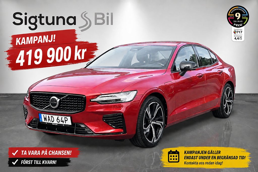 Volvo S60 Recharge T8 II AWD Plus Dark / Drag / Kamera / Läder