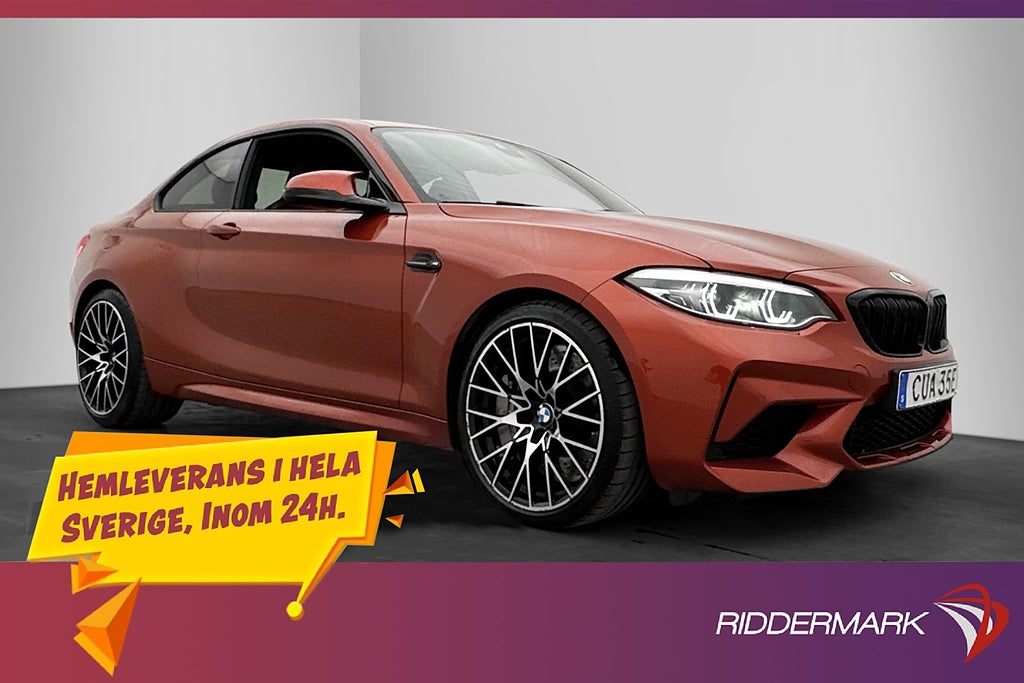 BMW M2 Competition 410hk Taklucka Kolfiber H/K Svensksåld