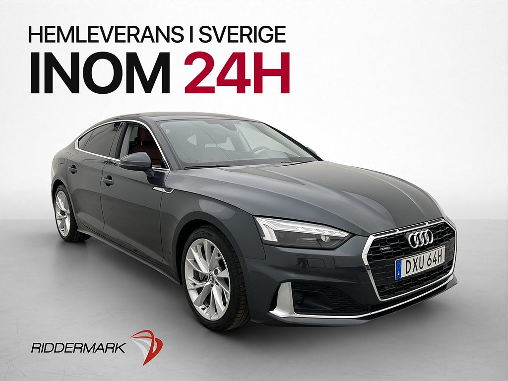 Audi A5 Sportback 45 TFSI Q 265hk Sport Cockpit Kamera Skinn
