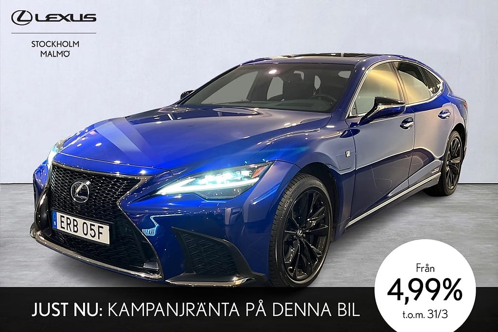 Lexus LS 500h AWD F-Sport 3.5 V6 358hk 360° Ränta 4,99%