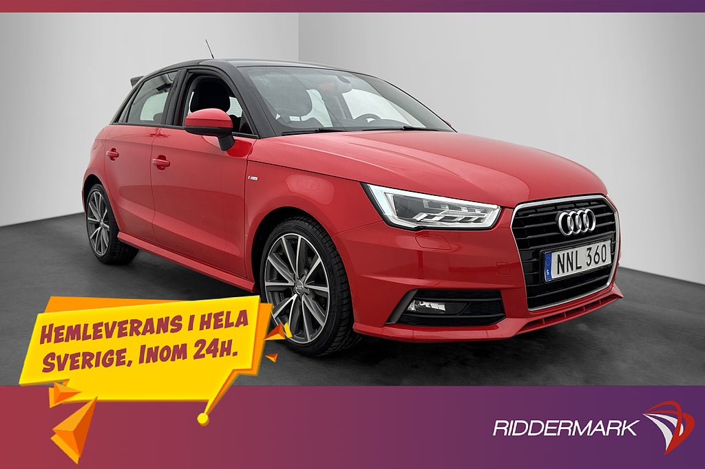 Audi A1 1.0 TFSI 95hk S-Line Bluetooth Farthållare