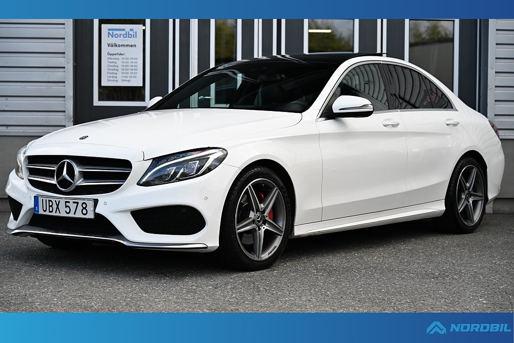 Mercedes-Benz C 220d AMG Pano Burmester Drag Värmare LED Navi