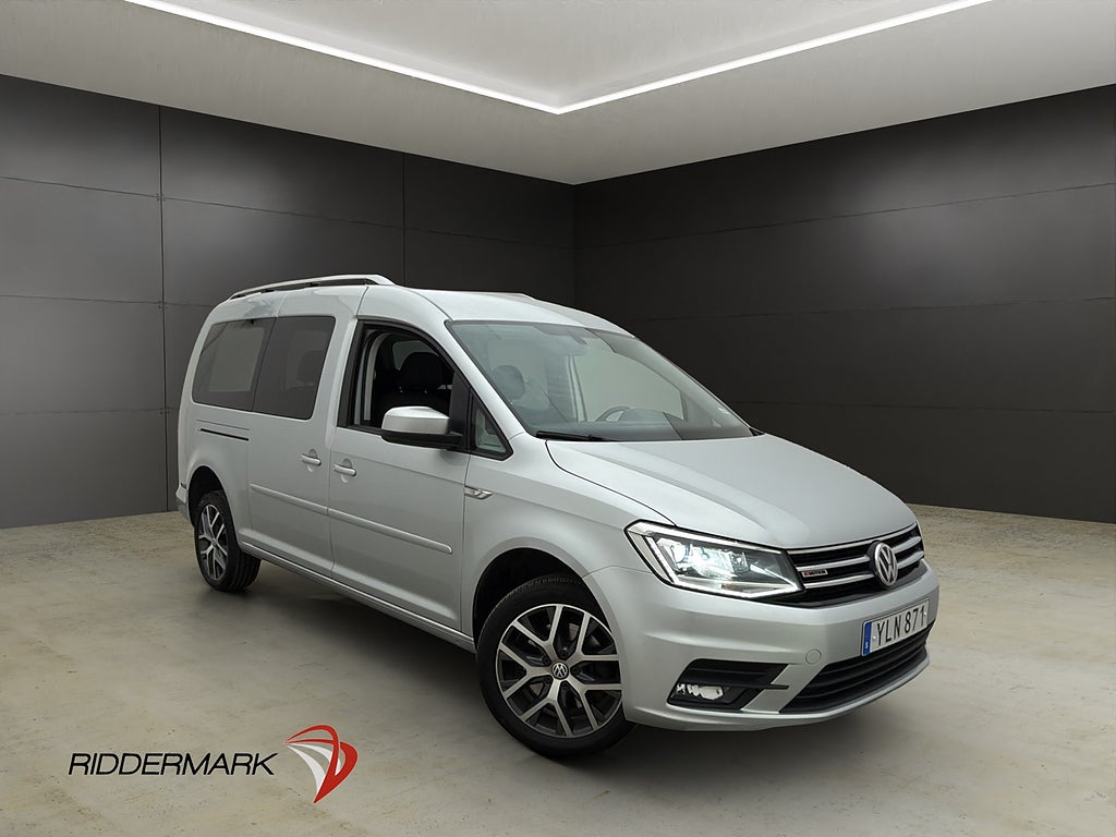 Volkswagen Caddy Maxi Life 4M Värm Kamera Drag 7-Sits 1-Bruk
