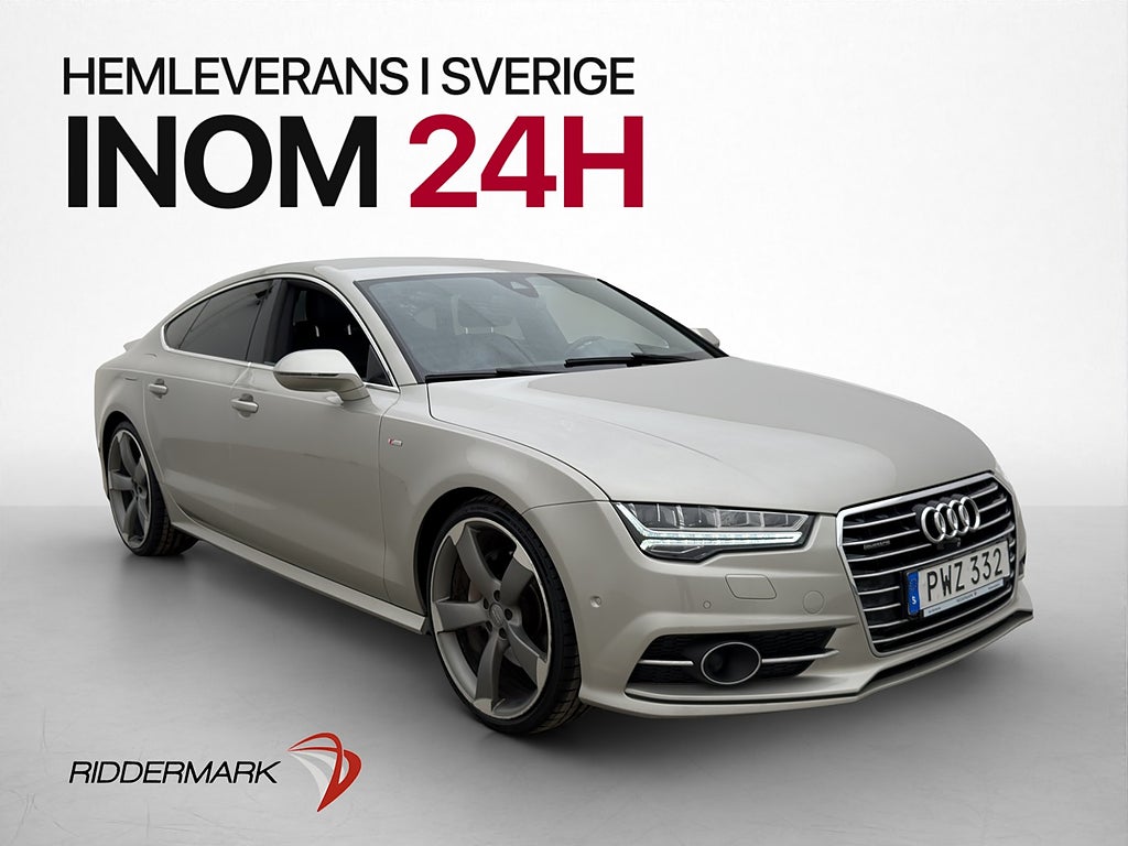 Audi A7 3.0 TDI V6 Quattro S-Line Värm Skinn HuD BOSE B-Kam