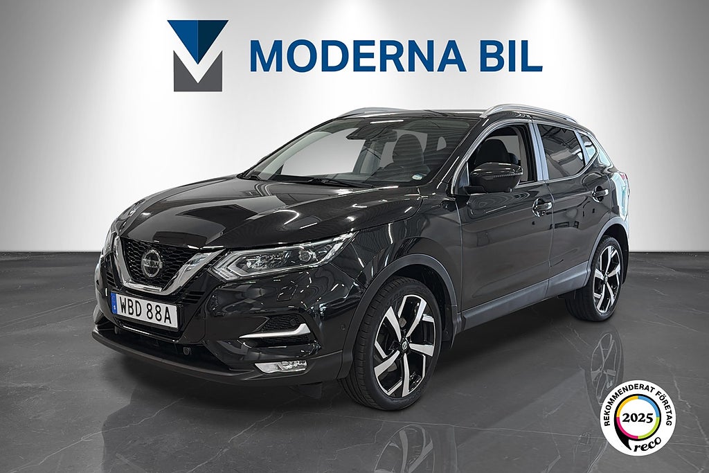 Nissan Qashqai 1.3 DIG-T DCT 160hk Tekna Dragkrok Panorama 360°kam