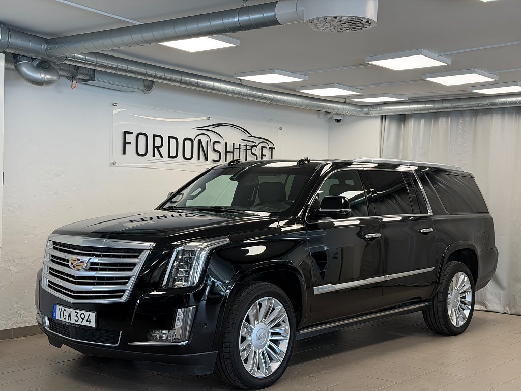Cadillac Escalade ESV (LÅNG) 6.2 V8 4WD PLATINUM HYDRA-MATIC | SVENSKSÅLD