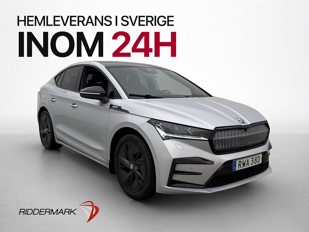 Skoda Enyaq Coupé RS AWD Pano Crystal-Face Skinn Drag MOMS