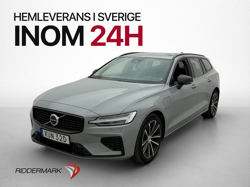 Volvo V60 T6 Plug-In AWD 399hk Plus Dark 360° Värm 1-Äga