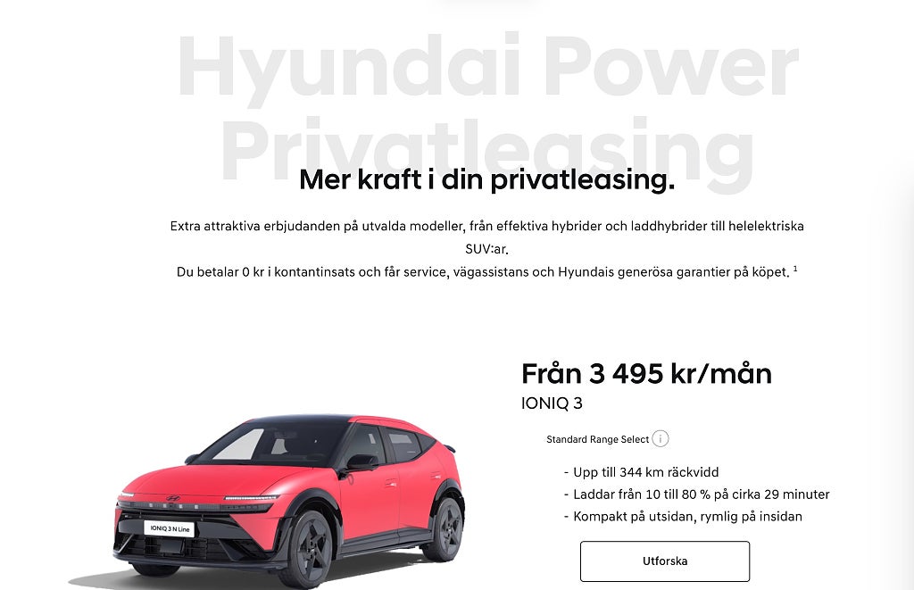 Hyundai Ioniq 3 Beställ er nya bil för snabbare leverans redan nu 