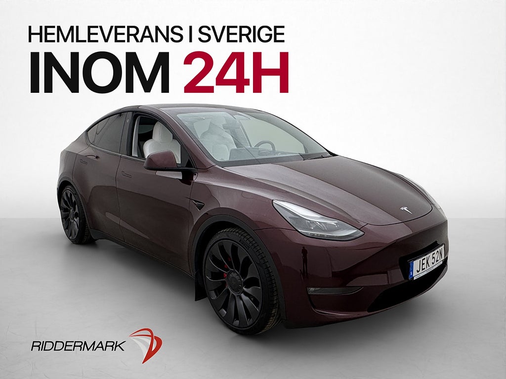 Tesla Model Y Performance Uppgraderad AP Ljus Interiör Drag