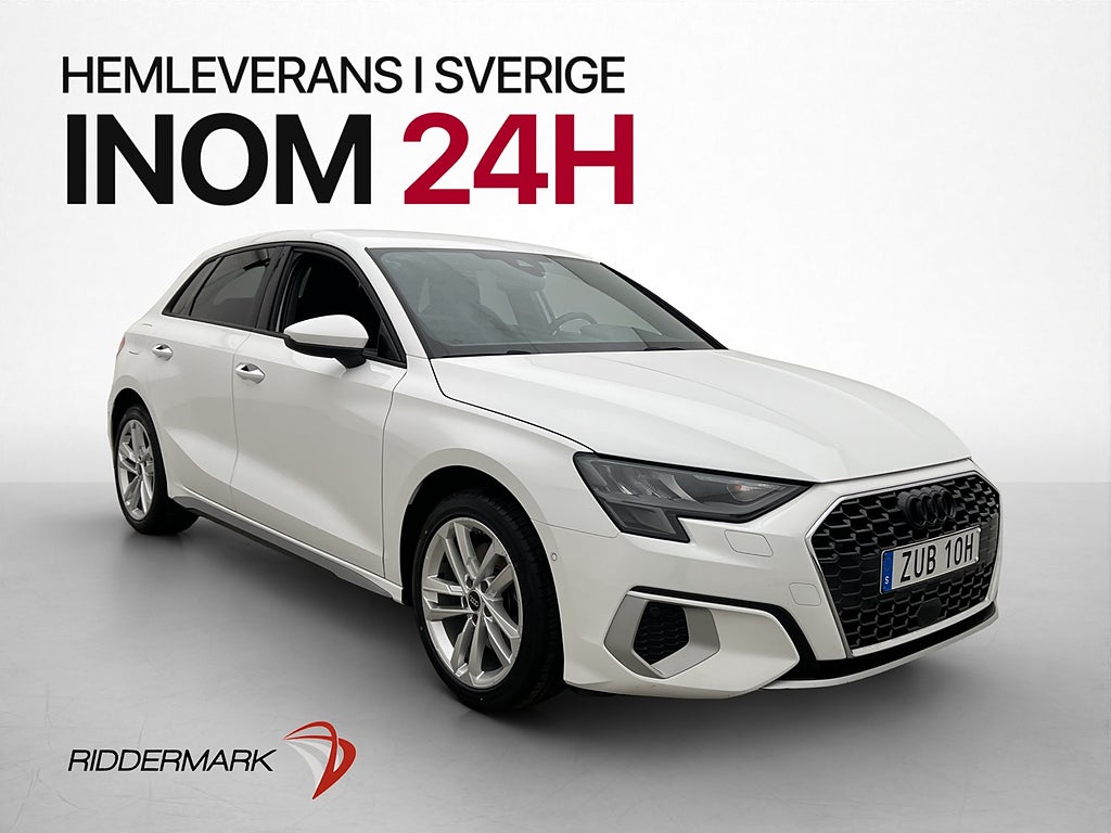 Audi A3 35 TFSI 150hk Kamera Carplay Sensorer Adaptiv Tonade