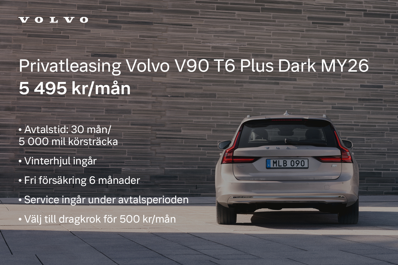 Volvo V90 T6 Plus Dark Nordic Edt 2026, bild 2/10