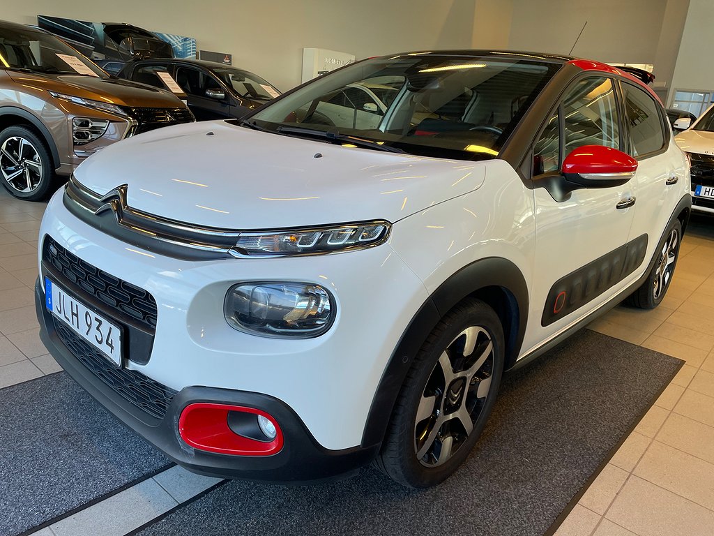 Citroën C3 1.2 VTi Shine, glastak, SoV-hjul, backkamera