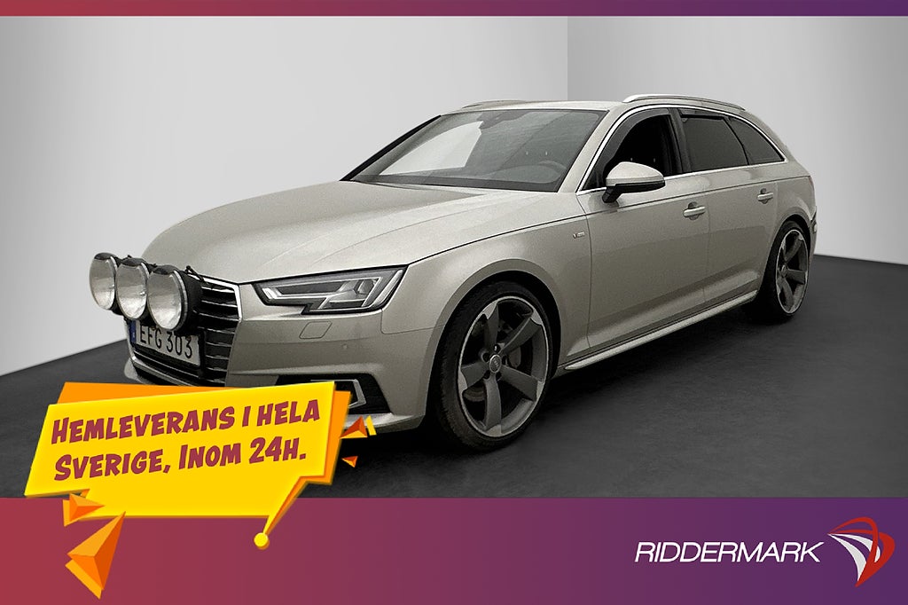 Audi A4 2.0 quattro 190hk S Line Värmare Drag Navi
