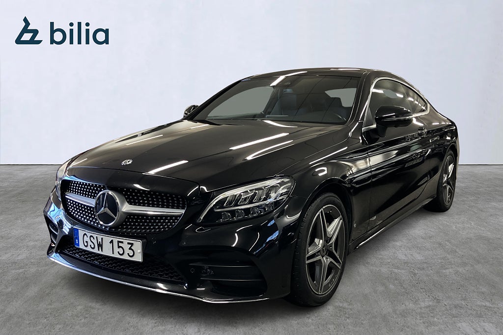 Mercedes-Benz C200 200 Coupé 9G-Tronic AMG Line Värmare Panoramatak