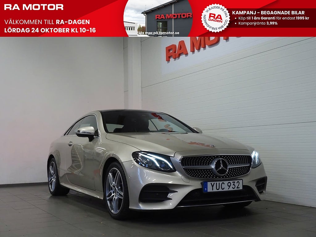 Mercedes-Benz E200 200 4MATIC Coupé Aut AMG Burmester Pano Widescreen Navi 2018