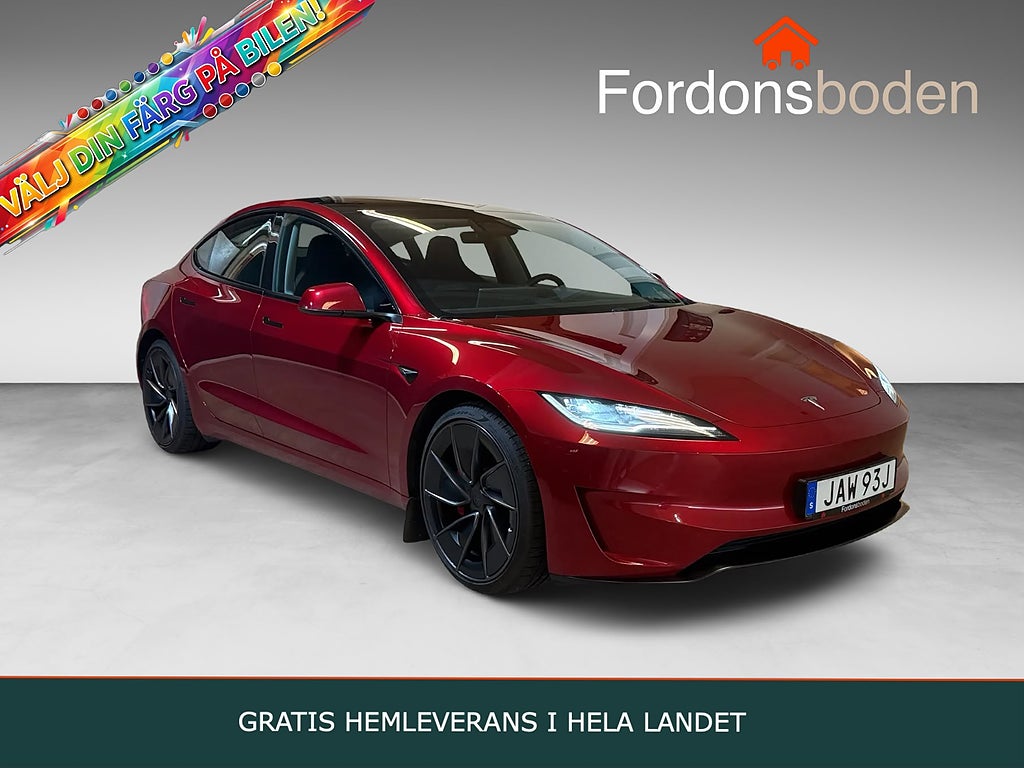 Tesla Model 3 Performance AWD 627hk Pano autopilot 1 ägare MOMS