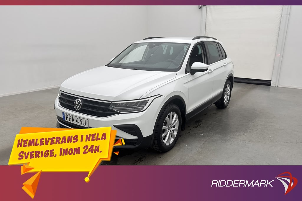 Volkswagen Tiguan TSI 150hk Sensorer CarPlay Rattvärme Drag