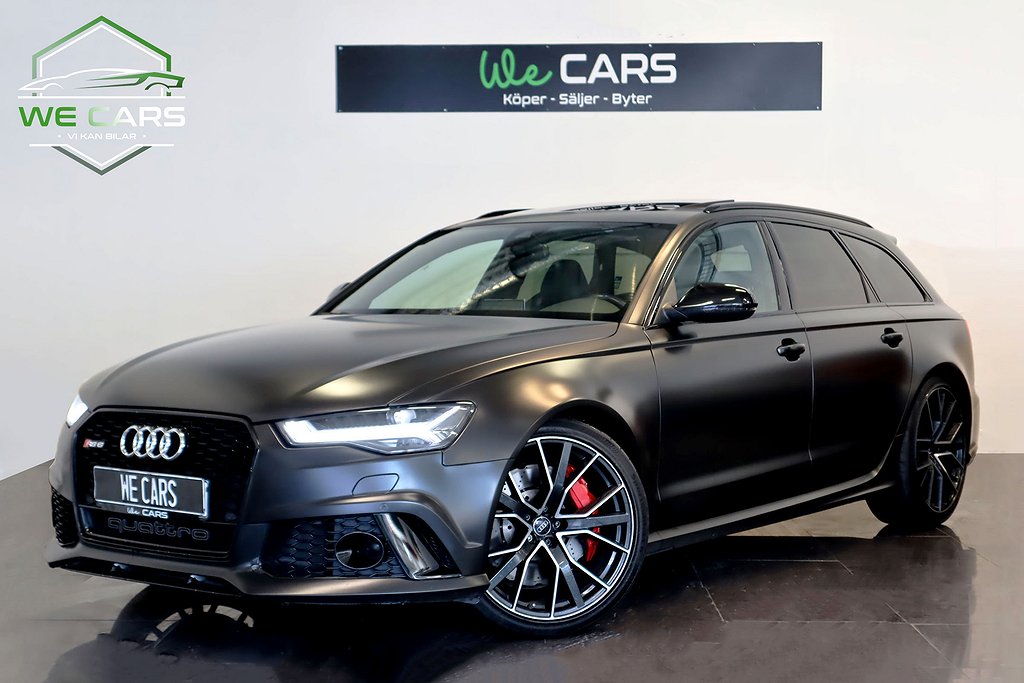 Audi RS6 4.0 TFSI V8 Satin Svart Pano Milltek Kamera 560hk